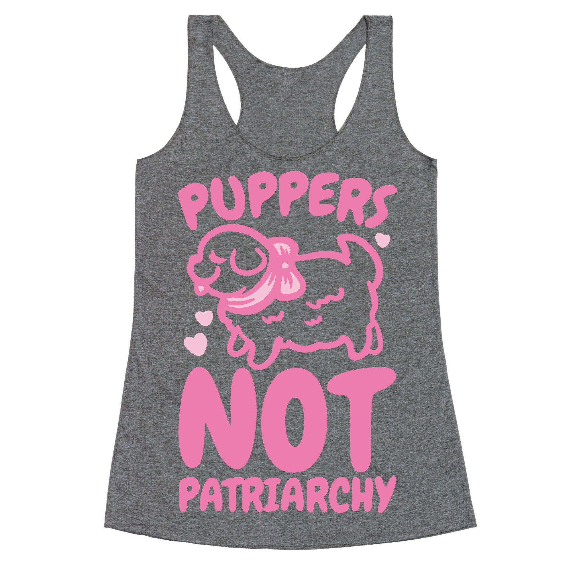 Puppers Not Patriarchy Racerback Tank